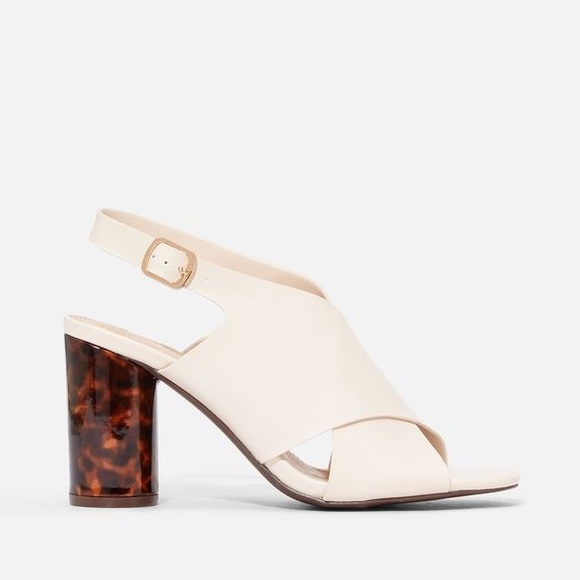 JUSTFAB Jayda Sling-Back Heeled Sandal- Bone - Picture 3 of 13